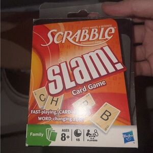 Hasbro Scrabble Slam Card Game - Vibrant Red and Green